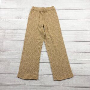ZARA Kids Knit Pants Tan Beige Textured Knit Pull-On Trousers 8-9